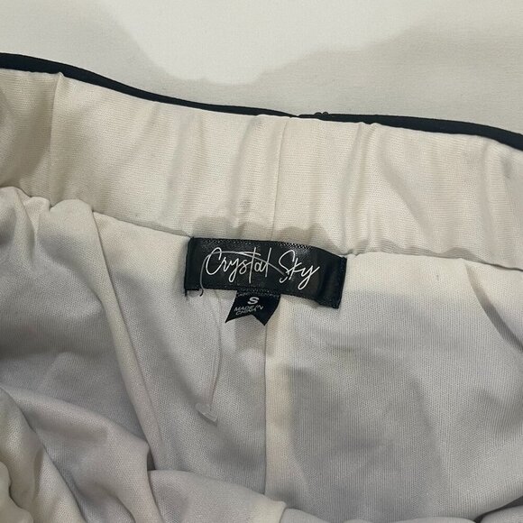 NWT Crystal Sky. Women's casual pants in black sequins, size S. Made in China. - Picture 3 of 8